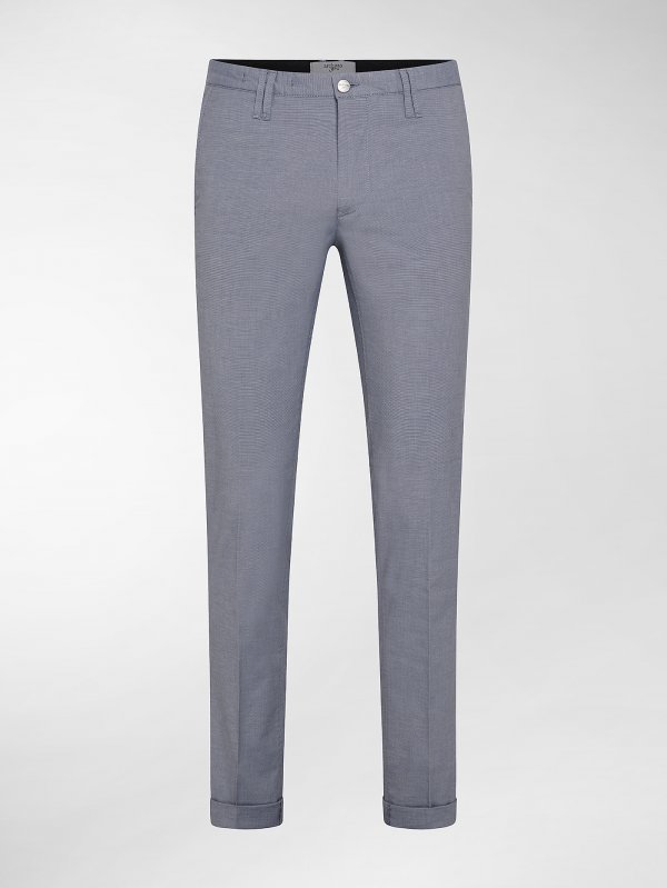 Clay Azzurro Polvere Cotone Punta Spillo Stretch
