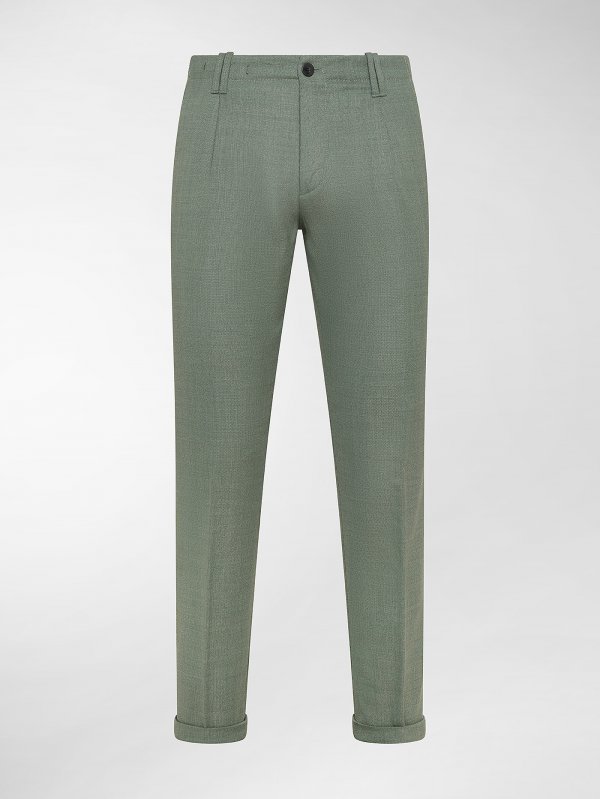 Tom Verde Pistacchio Lana Nattè Stretch