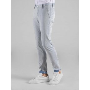 Clay Azzurro Cotone Fil a Fil Stretch