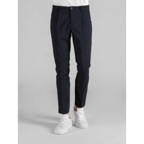 Pantalone Tom Galles Blu Tela Lana Stretch