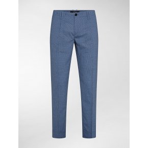 Pantalone Tom Pied De Poule Avio Tela Lana Stretch