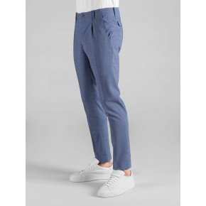 Pantalone Tom Pied De Poule Avio Tela Lana Stretch