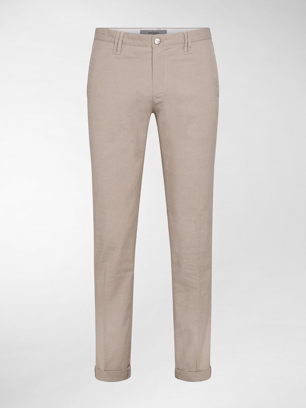 Clay Biege Cotone Punta Spillo Stretch