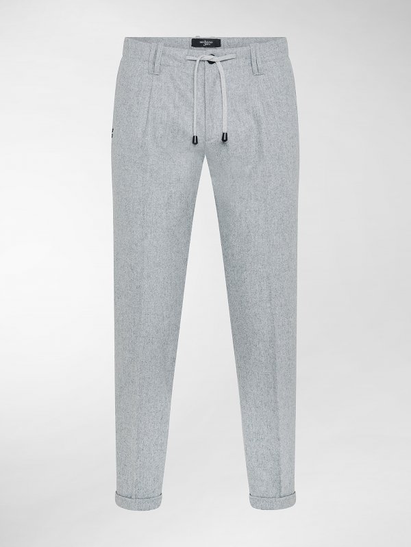 Totò Light Grey Flanella Cardata Vitale Barberis