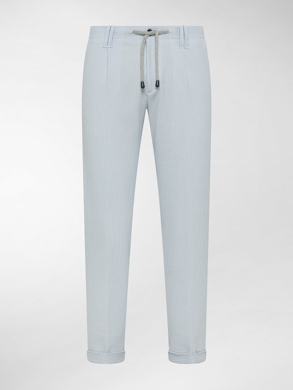 Totò Grigio Polvere Cotone Goffrato Stretch