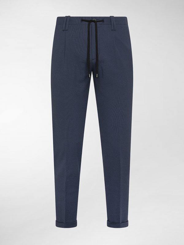 Totò Blu Goffrato Cotone Active Stretch