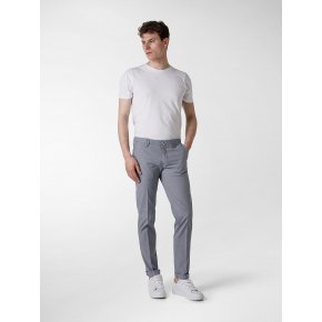 Clay Azzurro Polvere Cotone Punta Spillo Stretch
