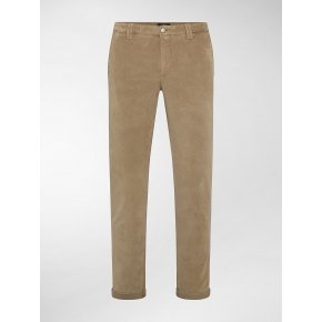 Clay Beige Velour Cotone Diagonale Stretch