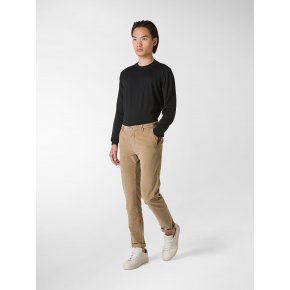 Clay Beige Velour Cotone Diagonale Stretch