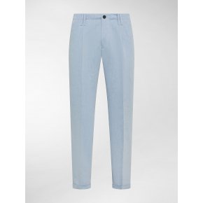 Tom Azzurro Polvere Cotone Lino Fiammato