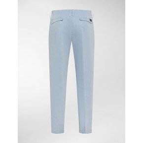 Tom Azzurro Polvere Cotone Lino Fiammato