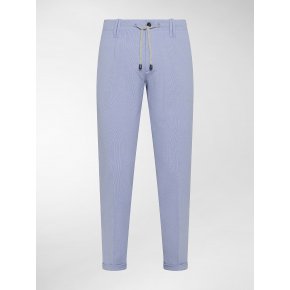 Totò Azzurro Goffrato cotone Active Stretch